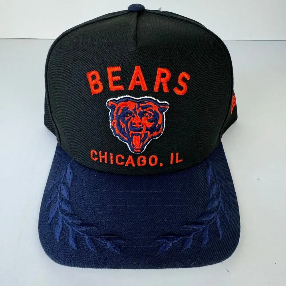 New Era Chicago Bears Black 2025 NFL Draft 59FIFTY A Frame Fitted Hat Sz 7 3/8